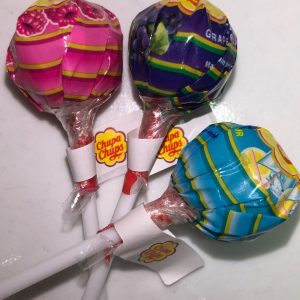 Three chupa chups lollipop